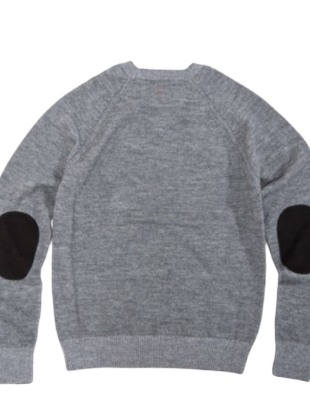 Apolis Men's Luxe Soft Alpaca Gray Sweater Black Elbow Patches Size XL EUC